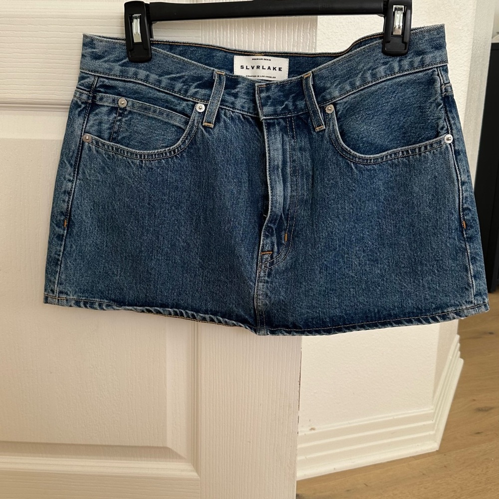 SLVRLAKE Denim Mini Skirt 28